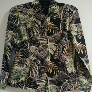 SilkLand Tops - Woman's Silkland Animal Print Blouse Size 4 SilkLand Tops - Woman's Silkland Animal Print Blouse Size 4